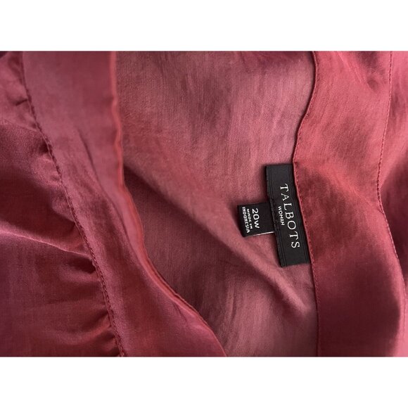 Talbots Woman 2X Silky Boatneck Shell Tank Top Sleeveless Rust New Pullover - Picture 5 of 6